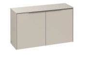 Шкафчик для ванной Villeroy & Boch Subway 3.0 72,8х25,6 см ДСП кашемировый серый/ручка алюминий глянцевый C60000VN