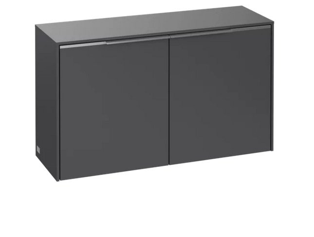 Шафка для ванної Villeroy & Boch Subway 3.0 72,8х25,6 см ДСП графіт/ручка алюміній глянцевий C60000VR