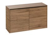 Шкафчик для ванной Villeroy & Boch Subway 3.0 72,8х25,6 см ДСП дуб канзас/ручка вулканический черный C60001RH