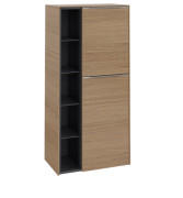 Напівпенал Villeroy & Boch Subway 3.0 57,4х36,2х120 см петлі праворуч ДСП північний дуб/ручка алюміній глянсовий C59900VJ