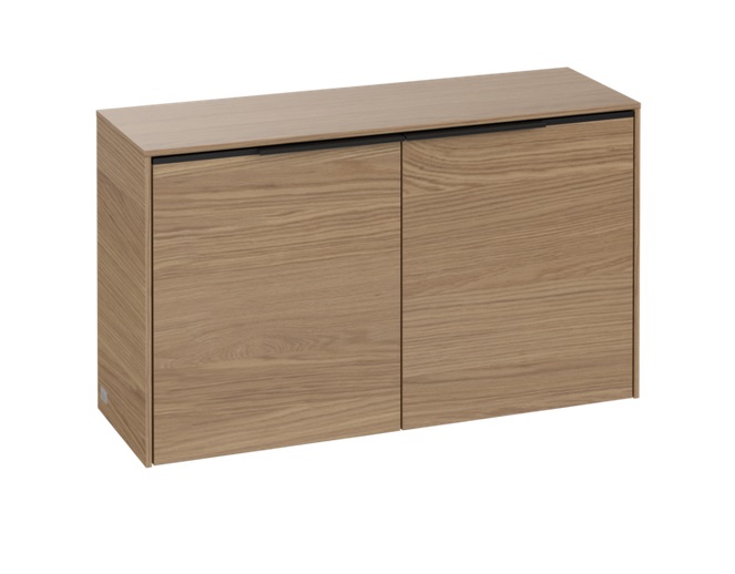 Шафка для ванної Villeroy & Boch Subway 3.0 72,8х25,6 см ДСП північний дуб/ручка вулканічний чорний C60001VJ