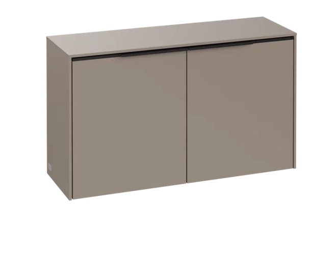 Шкафчик для ванной Villeroy & Boch Subway 3.0 72,8х25,6 см ДСП серо-коричневый/ручка вулканический черный C60001VM