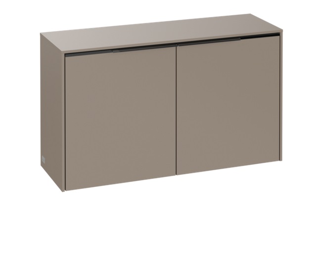 Шкафчик для ванной Villeroy & Boch Subway 3.0 72,8х25,6 см ДСП серо-коричневый/ручка монохром C60002VM