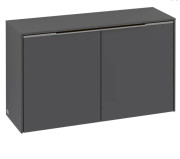 Шкафчик для ванной Villeroy & Boch Subway 3.0 72,8х25,6 см ДСП графит/ручка монохром C60002VR