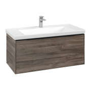 Тумба под раковину Villeroy & Boch Subway 3.0 97,3х42,9 см ДСП/алюминий дуб каменный/черный вулкан C569L1RK