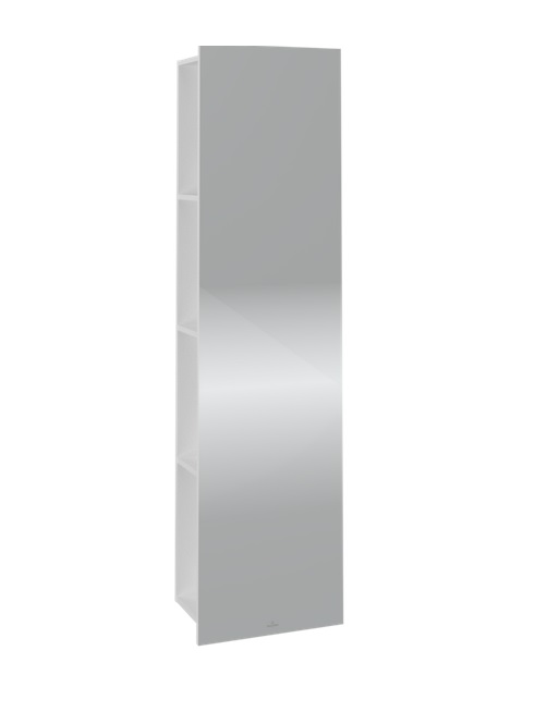 Зеркало для ванной Villeroy & Boch Subway 3.0 45х170 см с полками слева ДСП чисто белый C59600VF