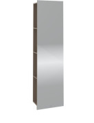 Зеркало для ванной Villeroy & Boch Subway 3.0 45х170 см с полками слева ДСП серо-коричневый C59600VM