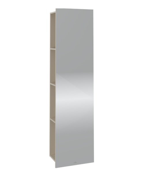 Зеркало для ванной Villeroy & Boch Subway 3.0 45х170 см с полками слева ДСП кашемировый серый C59600VN