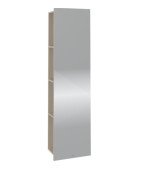 Зеркало для ванной Villeroy & Boch Subway 3.0 45х170 см с полками слева ДСП кашемировый серый C59600VN