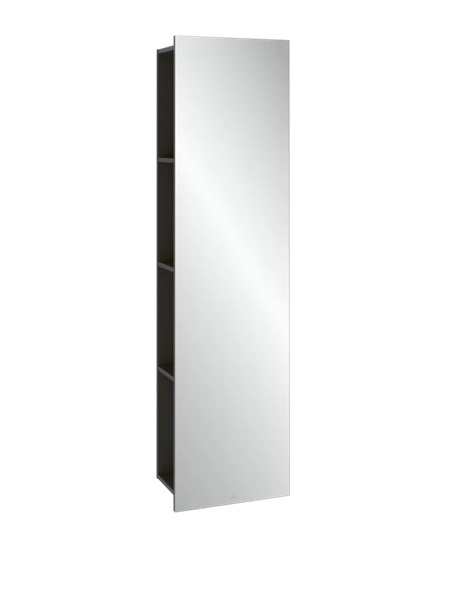Зеркало для ванной Villeroy & Boch Subway 3.0 45х170 см с полками слева ДСП графит C59600VR