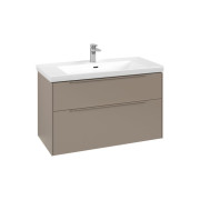 Тумба под раковину Villeroy & Boch Subway 3.0 97,3х57,6 см ДСП/алюминий тауп/монохром C570L2VM