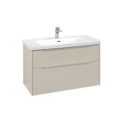 Тумба под раковину Villeroy & Boch Subway 3.0 97,3х57,6 см ДСП/алюминий серый кашемир/монохром C570L2VN