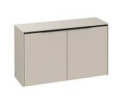 Шкафчик для ванной Villeroy & Boch Subway 3.0 72,8х25,6 см ДСП кашемировый серый/ручка вулканический черный C60001VN