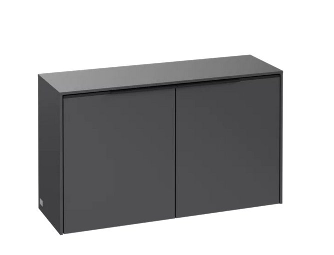 Шафка для ванної Villeroy & Boch Subway 3.0 72,8х25,6 см ДСП графіт/ручка вулканічний чорний C60001VR