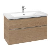 Тумба под раковину Villeroy & Boch Subway 3.0 97,3х57,6 см ДСП/алюминий дуб северный C570L0VJ