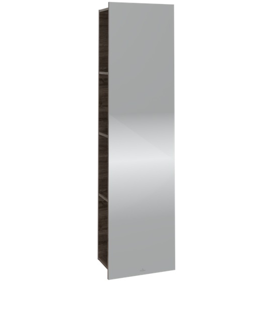 Зеркало для ванной Villeroy & Boch Subway 3.0 45х170 см с полками слева ДСП каменный дуб C59600RK