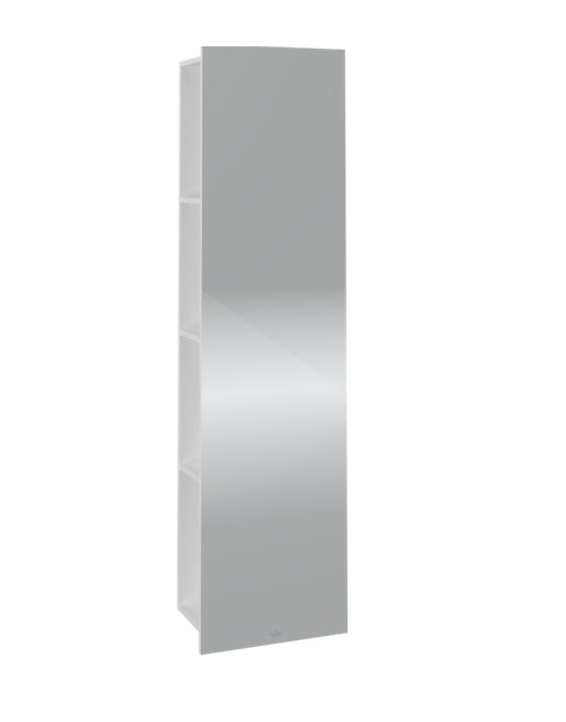 Зеркало для ванной Villeroy & Boch Subway 3.0 45х170 см с полками слева ДСП чисто белый C59600VF