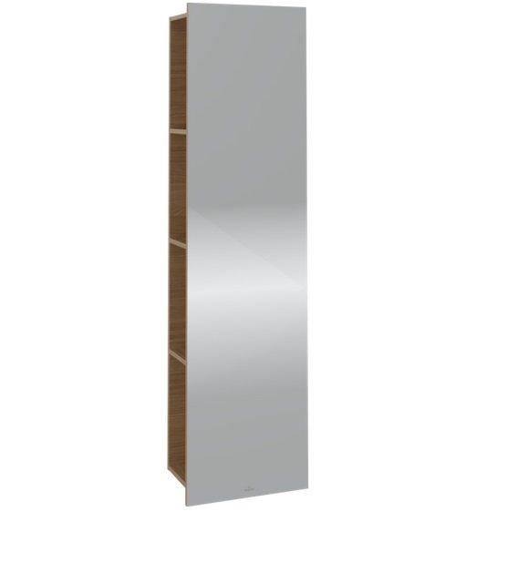 Зеркало для ванной Villeroy & Boch Subway 3.0 45х170 см с полками слева ДСП северный дуб C59600VJ