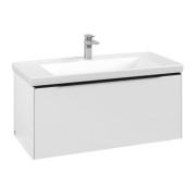 Тумба під раковину Villeroy & Boch Subway 3.0 97,3х42,9 см ДСП/алюміній чистий білий/чорний вулкан C569L1VF