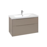 Тумба под раковину Villeroy & Boch Subway 3.0 97,3х57,6 см ДСП/алюминий тауп/монохром C570L2VM