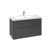 Тумба под раковину Villeroy & Boch Subway 3.0 97,3х57,6 см ДСП/алюминий графит/монохром C570L2VR