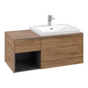 Тумба под раковину Villeroy & Boch Subway 3.0 100х42,3 см ДСП/алюминий дуб канзас C571L0RH