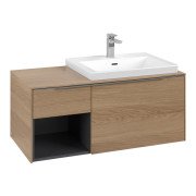 Тумба под раковину Villeroy & Boch Subway 3.0 100х42,3 см ДСП/алюминий дуб северный C571L0VJ