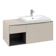 Тумба под раковину Villeroy & Boch Subway 3.0 100х42,3 см ДСП/алюминий серый кашемир C571L0VN