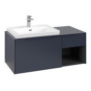 Тумба под раковину Villeroy & Boch Subway 3.0 100х42,3 см ДСП/алюминий морской синий/монохром C572L2VQ