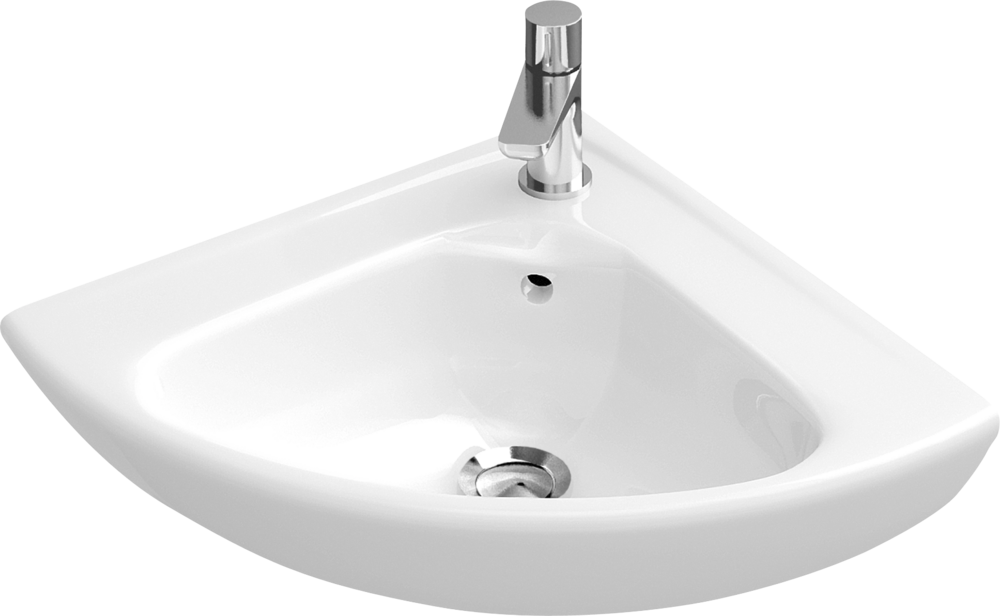 Раковина угловая Villeroy & Boch O.novo 41,5х41,5 см санитарная керамика CeramicPlus альпийский белый 732740R1