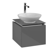 Тумба під раковину Villeroy & Boch Legato 45х50 см МДФ/ДСП глянсовий сірий B56500FP