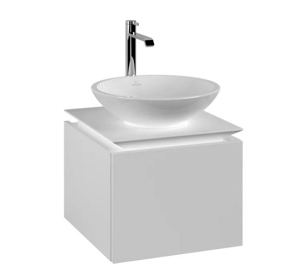 Тумба під раковину Villeroy&Boch Legato 45х50 см ДСП білий матовий B56500MS