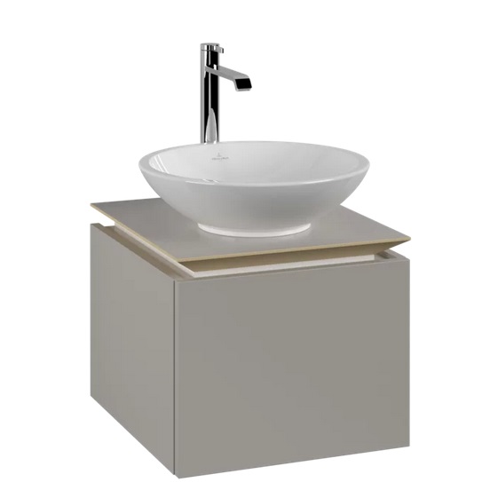 Тумба под раковину Villeroy & Boch Legato 45х50 см ДСП мягкий серый B56500VK