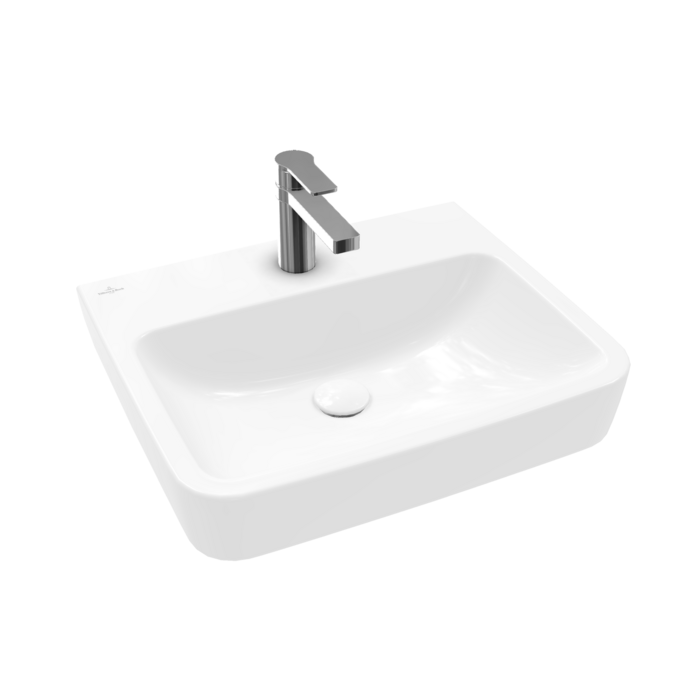 Раковина Villeroy & Boch O.novo 55х46 см без перелива санитарная керамика CeramicPlus альпийский белый 4A4156R1