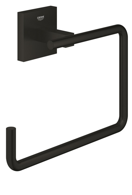 Держатель-кольцо для полотенец Grohe QuickFix Start Cube металл черный матовый 409752430
