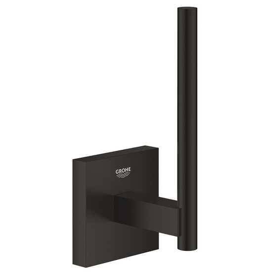 Тримач запасного рулону туалетного паперу Grohe Quickfix Start Cube метал чорний матовий 409792430