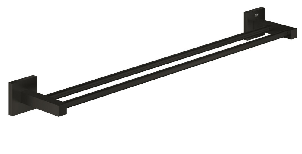 Держатель для полотенец Grohe QuickFix Start Cube двойной металл черный матовый 411042430