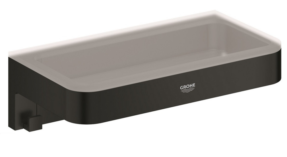 Полиця для душу Grohe QuickFix Start Cube 20 см метал/пластик чорний матовий 411072430