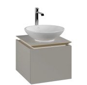 Тумба под раковину Villeroy & Boch Legato 45х50 см ДСП мягкий серый B56500VK