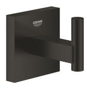 Гачок для ванної Grohe QuickFix Start Cube одинарний метал чорний матовий 409612430