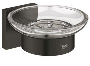 Мыльница для ванной Grohe QuickFix Start Cube с держателем черный матовый 410962430