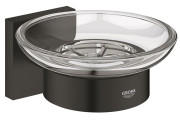 Мыльница для ванной Grohe QuickFix Start Cube с держателем черный матовый 410962430