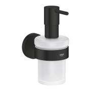 Диспенсер для жидкого мыла Grohe Start с держателем черный матовый 411952430