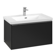 Тумба под раковину Villeroy & Boch Subway 3.0 77,2х42,9 см ДСП/алюминий черный вулкан C573L0VL