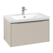 Тумба под раковину Villeroy & Boch Subway 3.0 77,2х42,9 см ДСП/алюминий серый кашемир C573L0VN