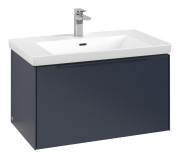 Тумба под раковину Villeroy & Boch Subway 3.0 77,2х42,9 см ДСП/алюминий морской синий/монохром C573L2VQ