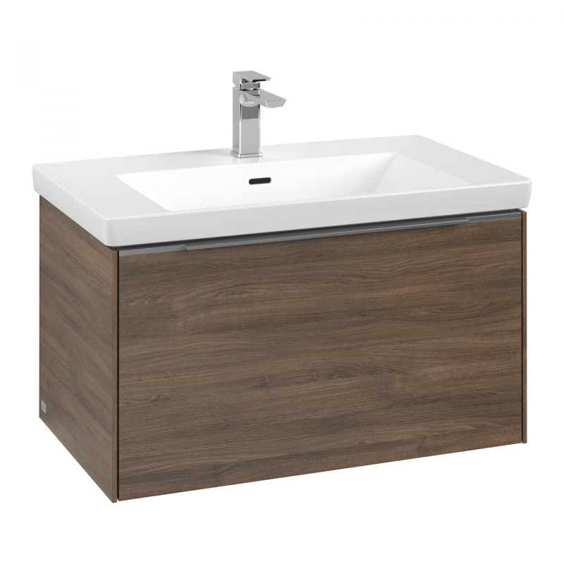 Тумба под раковину Villeroy & Boch Subway 3.0 77,2х42,9 см ДСП/алюминий дуб канзас C573L0RH