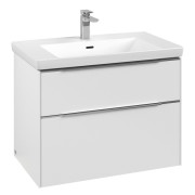 Тумба под раковину Villeroy & Boch Subway 3.0 77,2х57,6 см ДСП/алюминий чистый белый C574L0VF