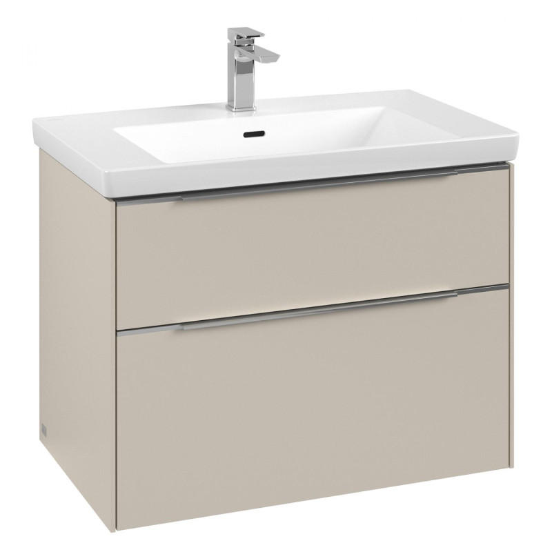 Тумба под раковину Villeroy & Boch Subway 3.0 77,2х57,6 см ДСП/алюминий серый кашемир  C574L0VN