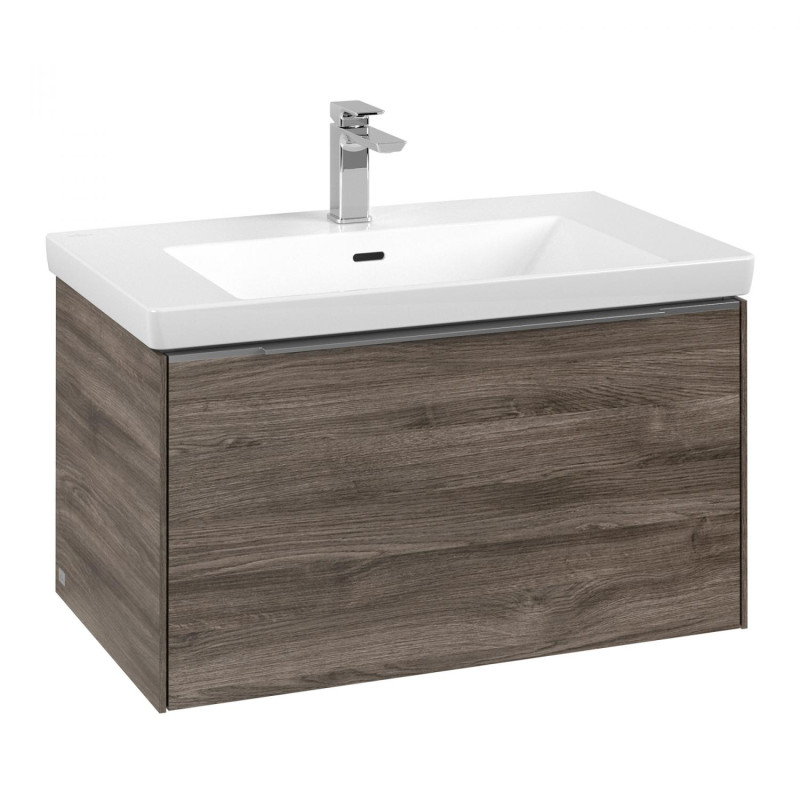 Тумба під раковину Villeroy & Boch Subway 3.0 77,2х42,9 см ДСП/алюміній кам'яний дуб C573L0RK